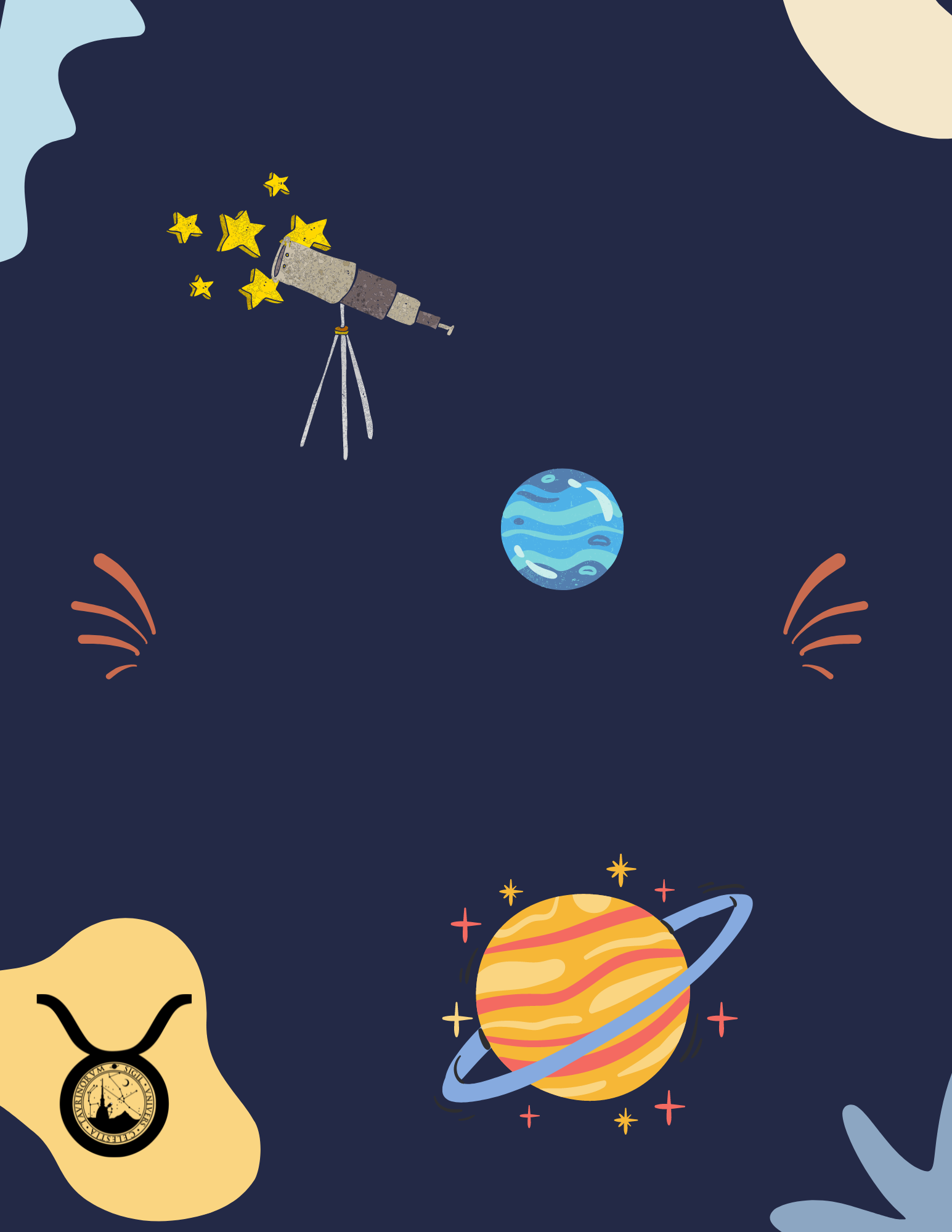 Copia di Blue Bright Cute Astronomy Notebook Cover